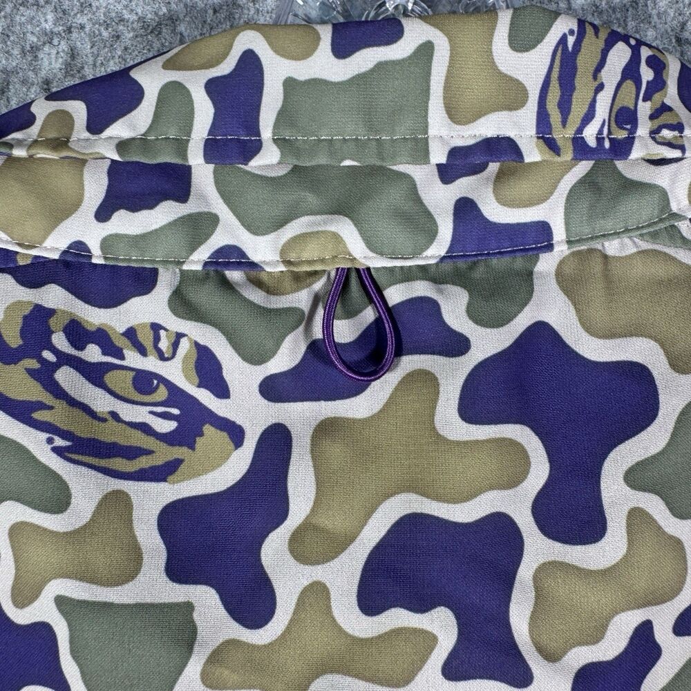 Amigo Provisions Company Shirt Mens Size 3XL Green Camo LSU Tiger Eye Vented - Picture 13 of 15